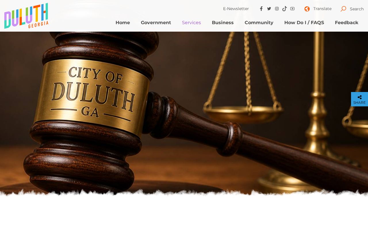 Duluth public records request options for Municipal Court