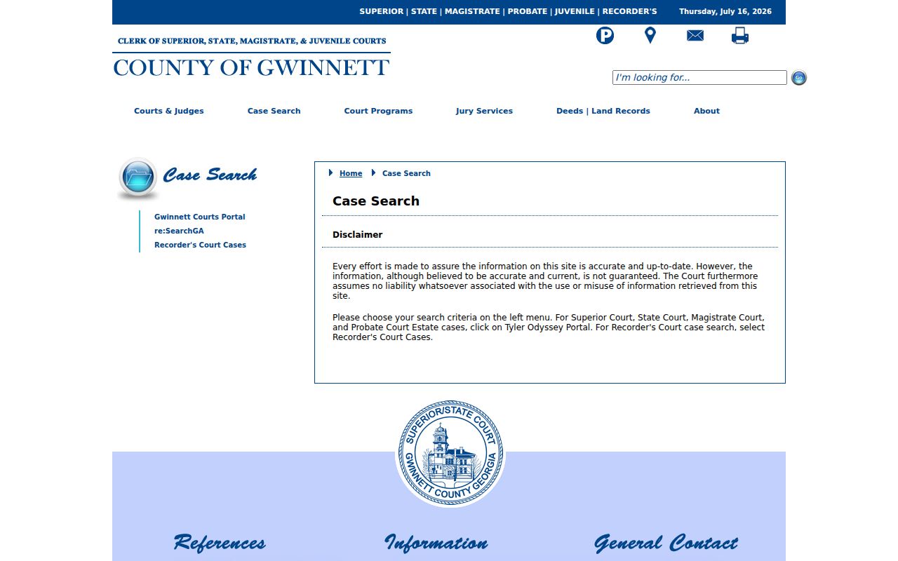 Gwinnett court gateway for Duluth public records searches